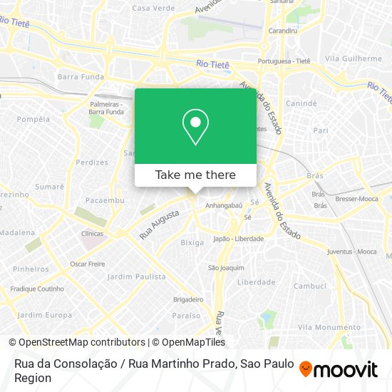Rua da Consolação / Rua Martinho Prado map