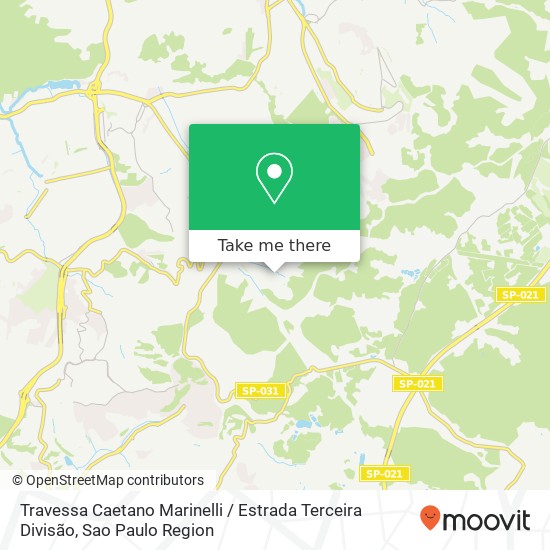 Travessa Caetano Marinelli / Estrada Terceira Divisão map