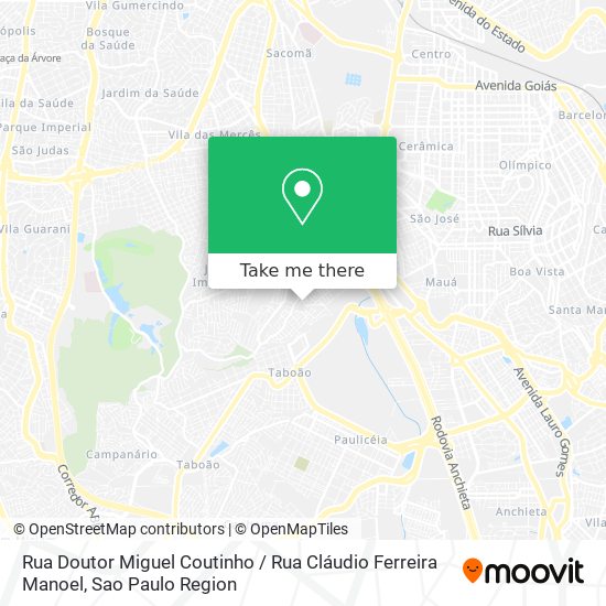 Mapa Rua Doutor Miguel Coutinho / Rua Cláudio Ferreira Manoel