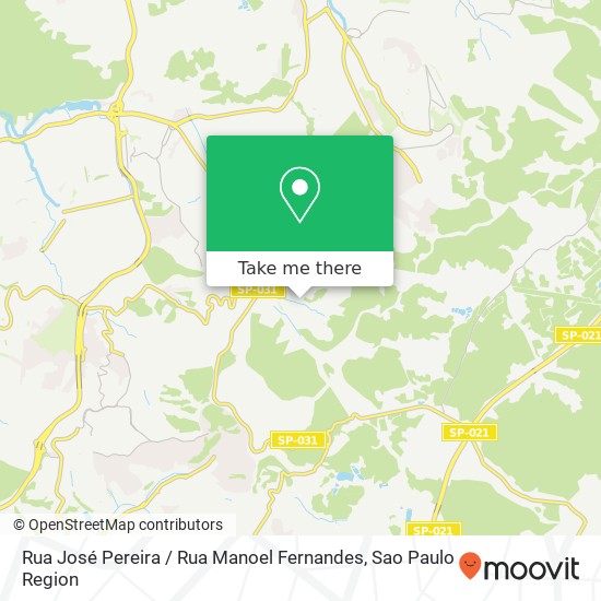 Mapa Rua José Pereira / Rua Manoel Fernandes