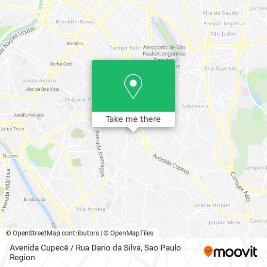 Avenida Cupecê / Rua Dario da Silva map