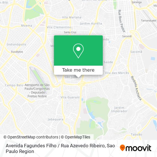 Mapa Avenida Fagundes Filho / Rua Azevedo Ribeiro