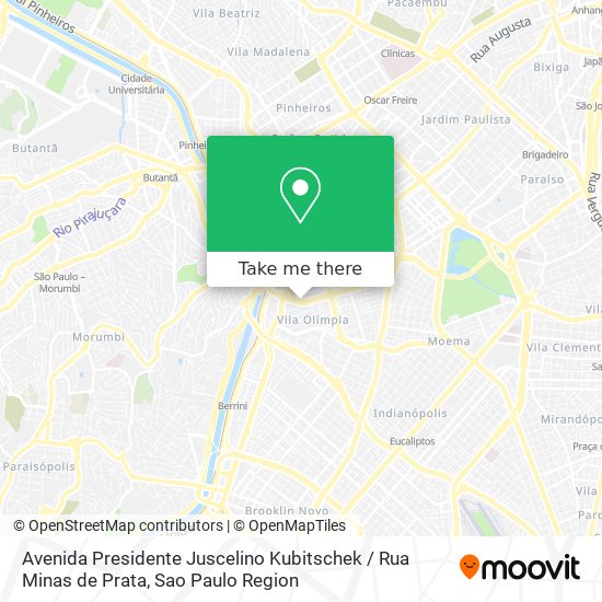 Avenida Presidente Juscelino Kubitschek / Rua Minas de Prata map