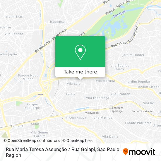 Rua Maria Teresa Assunção / Rua Goiapi map