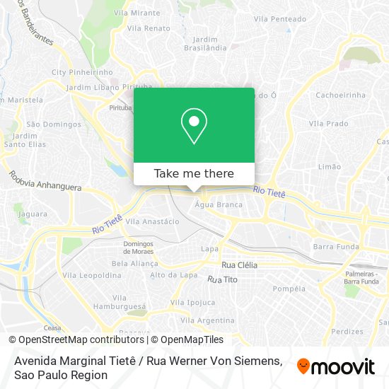 Avenida Marginal Tietê / Rua Werner Von Siemens map