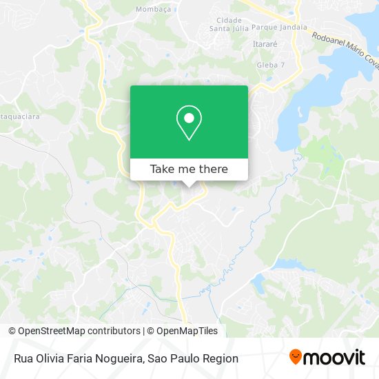 Mapa Rua Olivia Faria Nogueira