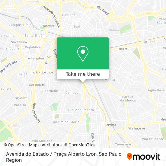 Mapa Avenida do Estado / Praça Alberto Lyon