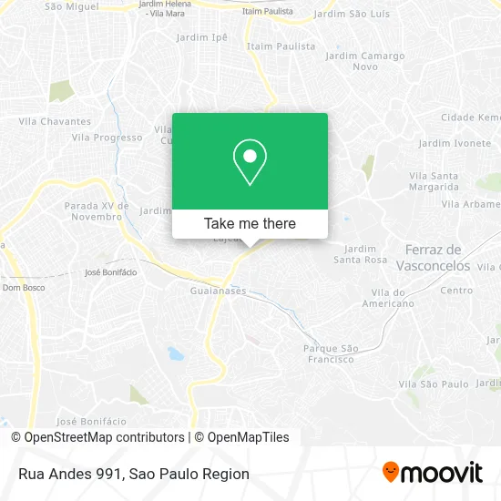 Rua Andes 991 map