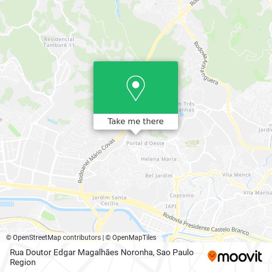 Mapa Rua Doutor Edgar Magalhães Noronha