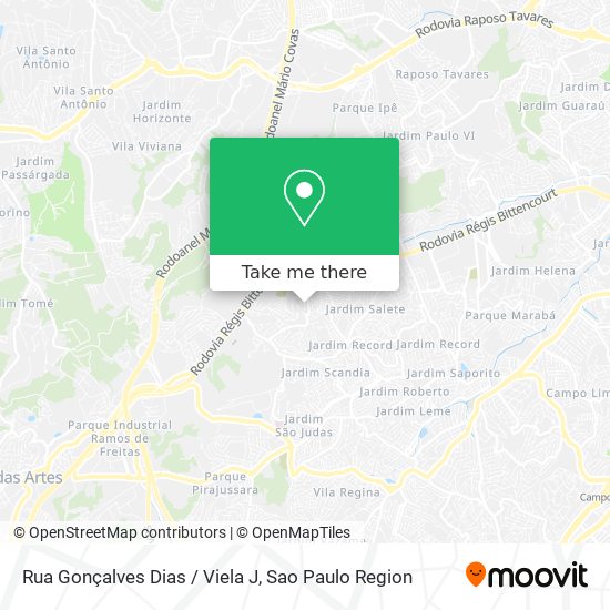 Mapa Rua Gonçalves Dias / Viela J