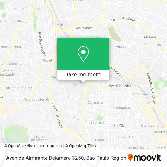 Mapa Avenida Almirante Delamare 3250