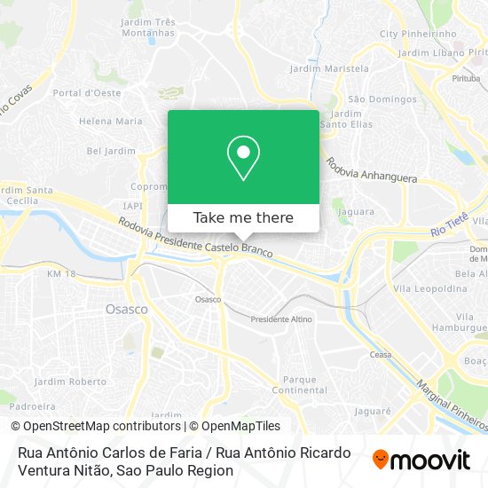 Rua Antônio Carlos de Faria / Rua Antônio Ricardo Ventura Nitão map