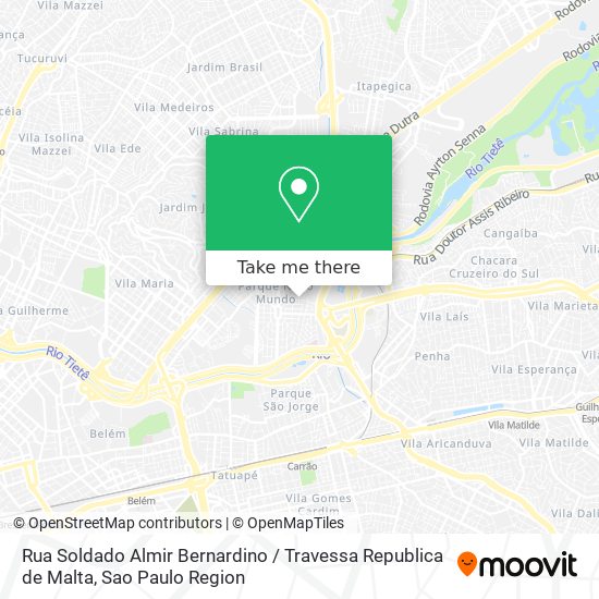 Rua Soldado Almir Bernardino / Travessa Republica de Malta map