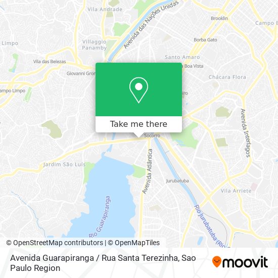 Mapa Avenida Guarapiranga / Rua Santa Terezinha