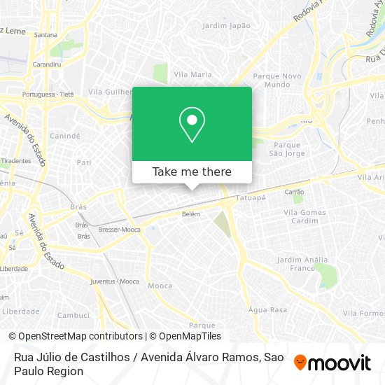 Mapa Rua Júlio de Castilhos / Avenida Álvaro Ramos