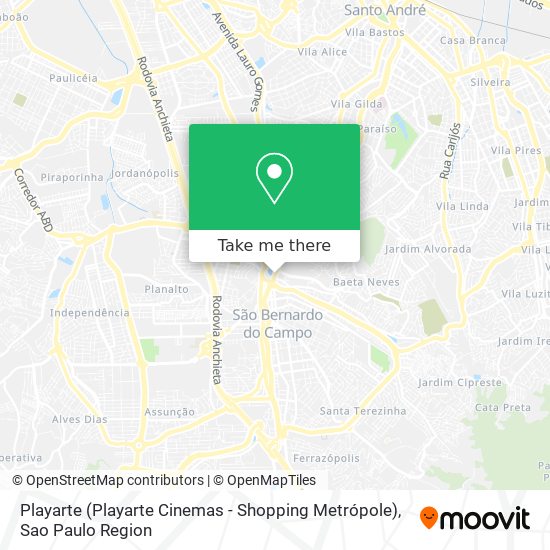 Playarte (Playarte Cinemas - Shopping Metrópole) map