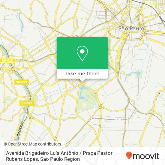 Avenida Brigadeiro Luís Antônio / Praça Pastor Rubens Lopes map