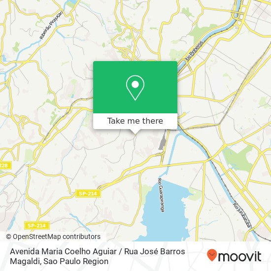 Mapa Avenida Maria Coelho Aguiar / Rua José Barros Magaldi