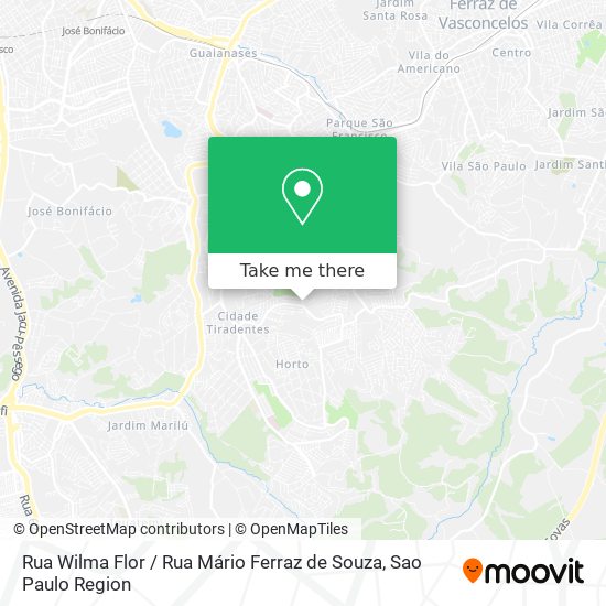 Mapa Rua Wilma Flor / Rua Mário Ferraz de Souza