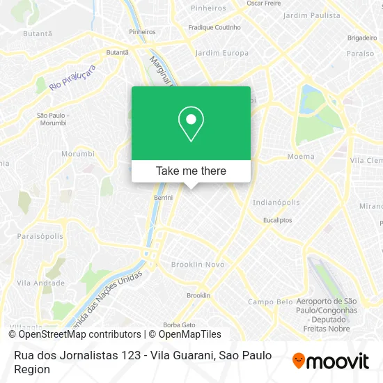 Rua dos Jornalistas 123 - Vila Guarani map