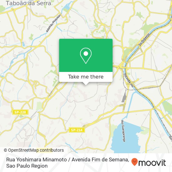 Mapa Rua Yoshimara Minamoto / Avenida Fim de Semana
