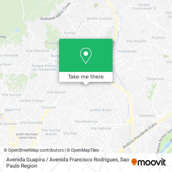 Mapa Avenida Guapira / Avenida Francisco Rodrigues