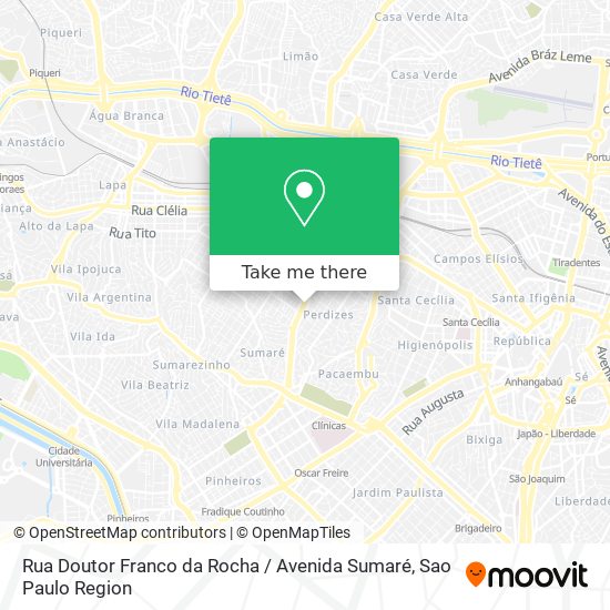 Mapa Rua Doutor Franco da Rocha / Avenida Sumaré