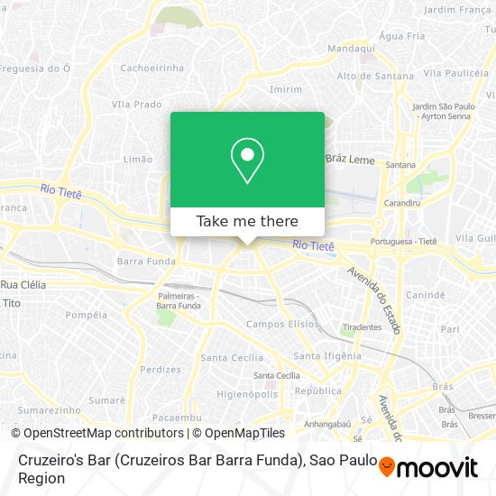 Mapa Cruzeiro's Bar (Cruzeiros Bar Barra Funda)