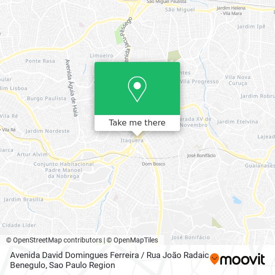 Avenida David Domingues Ferreira / Rua João Radaic Benegulo map