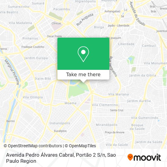 Mapa Avenida Pedro Álvares Cabral, Portão 2 S / n