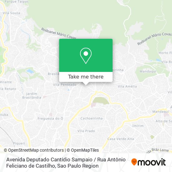 Avenida Deputado Cantídio Sampaio / Rua Antônio Feliciano de Castilho map