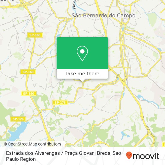 Mapa Estrada dos Alvarengas / Praça Giovani Breda