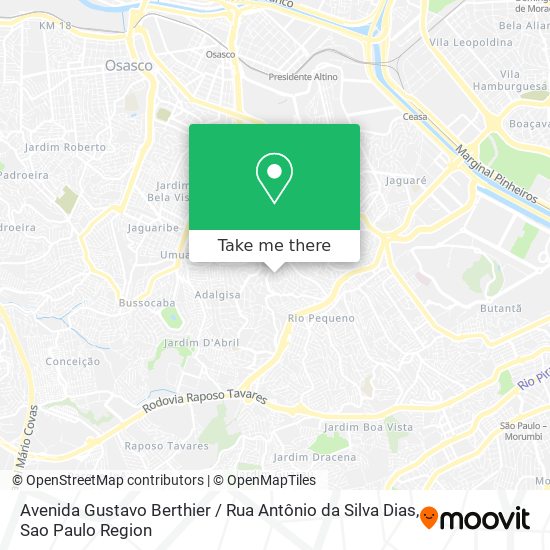 Avenida Gustavo Berthier / Rua Antônio da Silva Dias map