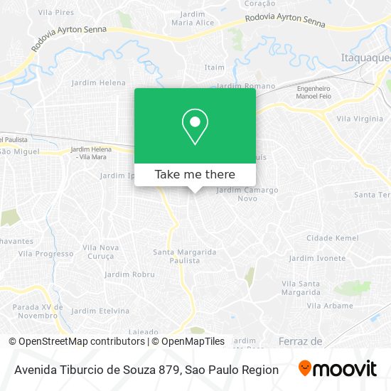 Mapa Avenida Tiburcio de Souza 879