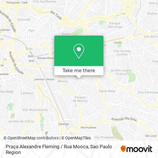 Praça Alexandre Fleming / Rua Mooca map