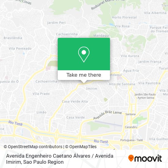 Avenida Engenheiro Caetano Álvares / Avenida Imirim map