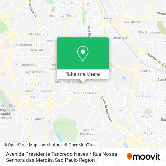 Avenida Presidente Tancredo Neves / Rua Nossa Senhora das Mercês map