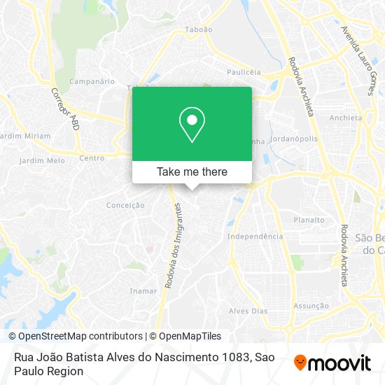 Rua João Batista Alves do Nascimento 1083 map