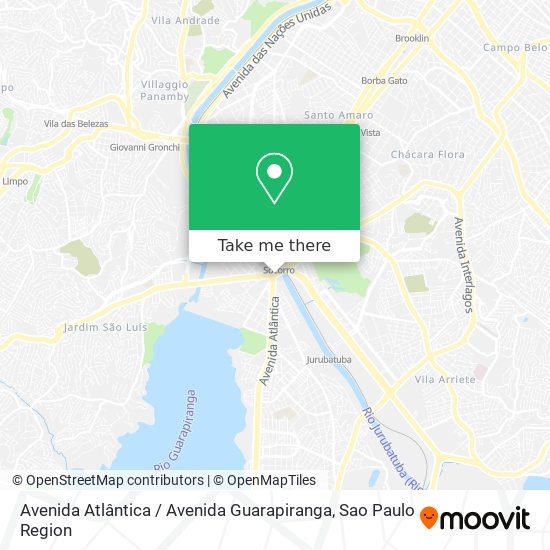 Mapa Avenida Atlântica / Avenida Guarapiranga