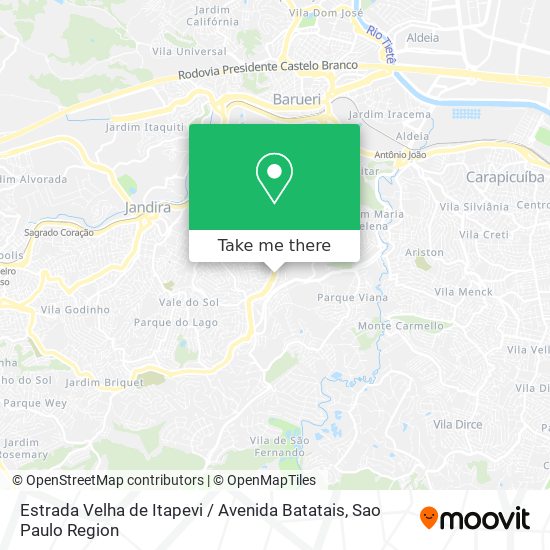 Estrada Velha de Itapevi / Avenida Batatais map