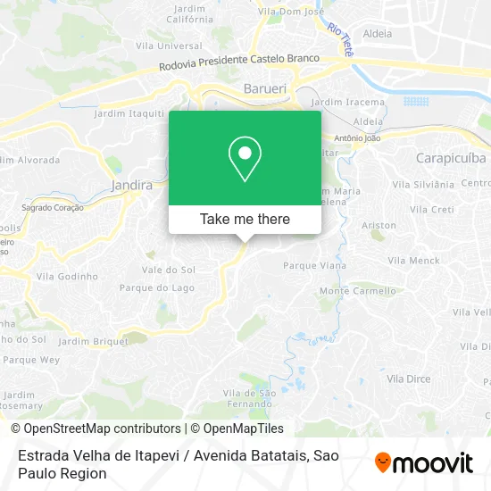 Estrada Velha de Itapevi / Avenida Batatais map
