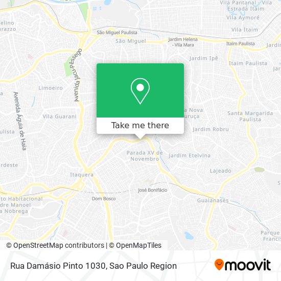 Rua Damásio Pinto 1030 map