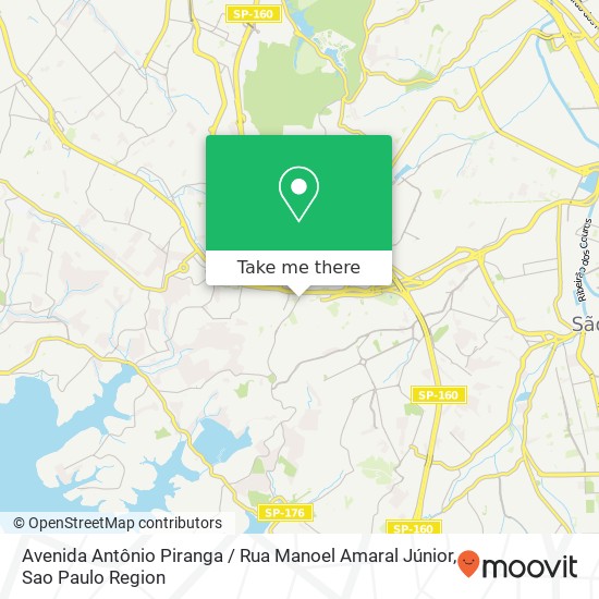 Mapa Avenida Antônio Piranga / Rua Manoel Amaral Júnior