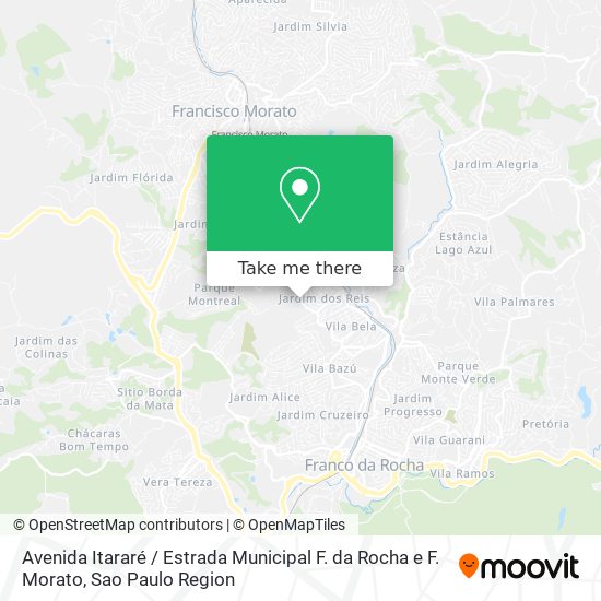 Avenida Itararé / Estrada Municipal F. da Rocha e F. Morato map