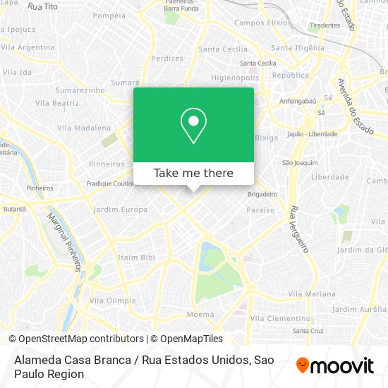 Alameda Casa Branca / Rua Estados Unidos map