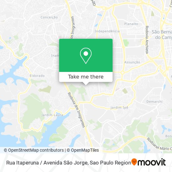 Mapa Rua Itaperuna / Avenida São Jorge