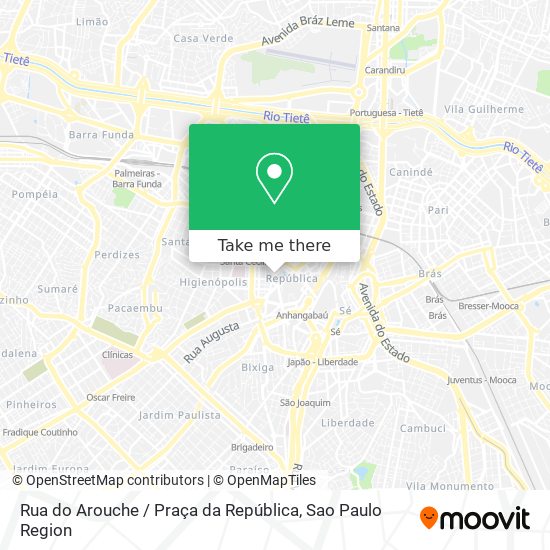 Mapa Rua do Arouche / Praça da República
