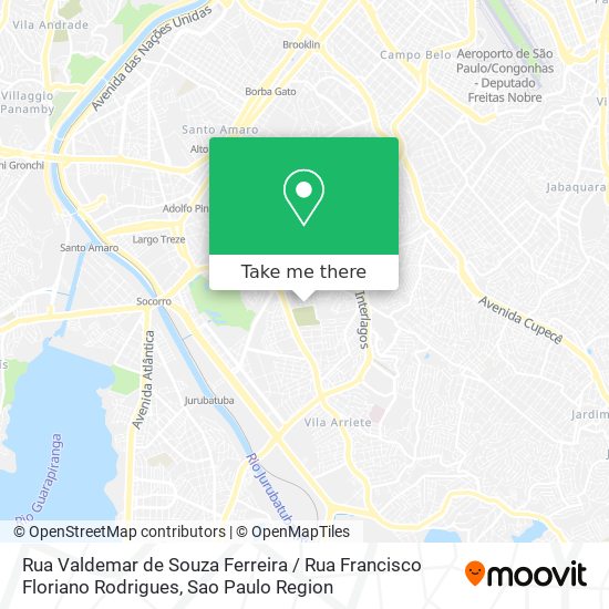 Mapa Rua Valdemar de Souza Ferreira / Rua Francisco Floriano Rodrigues