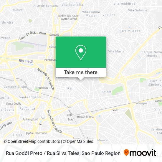 Mapa Rua Godói Preto / Rua Silva Teles