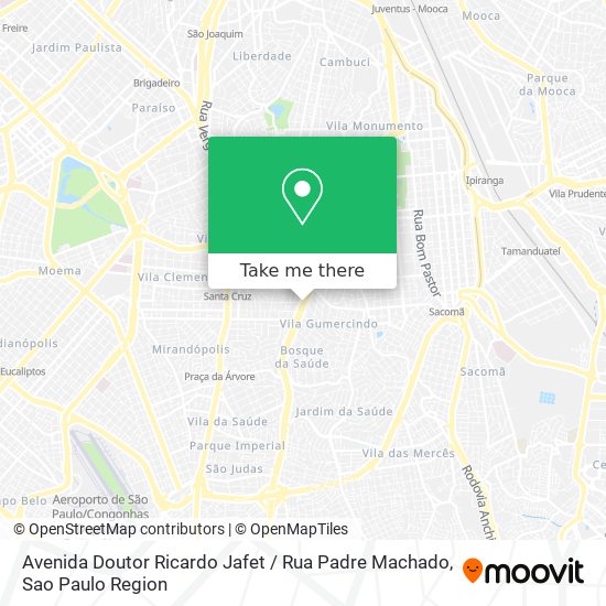 Avenida Doutor Ricardo Jafet / Rua Padre Machado map